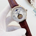 Patek Philippe Open-Heart Brown Strap Watch — hero